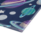 Raummuster, Planeten, Sterne, Galaxie, Kosmos Schneidebrett (Ecke)