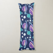 Raummuster, Planeten, Sterne, Galaxie, Kosmos Seitenschläferkissen (Rückseite (Vertikal))