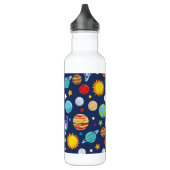 Raummuster, Planeten, Sterne, Kosmos, Galaxie Edelstahlflasche (Links)