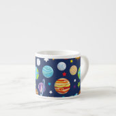 Raummuster, Planeten, Sterne, Kosmos, Galaxie Espressotasse (Vorderseite Rechts)