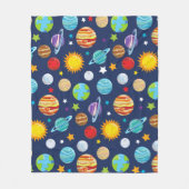 Raummuster, Planeten, Sterne, Kosmos, Galaxie Fleecedecke (Vorderseite)