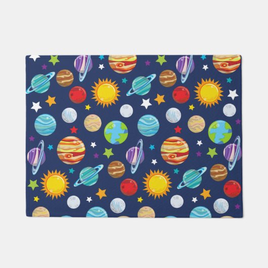 Raummuster, Planeten, Sterne, Kosmos, Galaxie Fußmatte (Vorderseite)