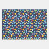 Raummuster, Planeten, Sterne, Kosmos, Galaxie Geschenkpapier Set (Vorderseite 2)