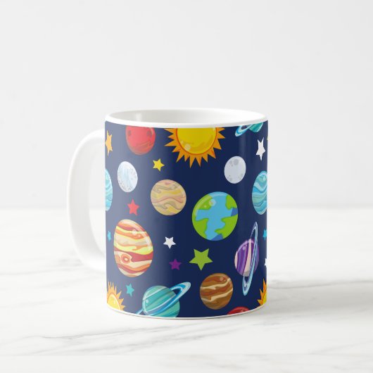 Raummuster, Planeten, Sterne, Kosmos, Galaxie Kaffeetasse (Vorderseite Links)