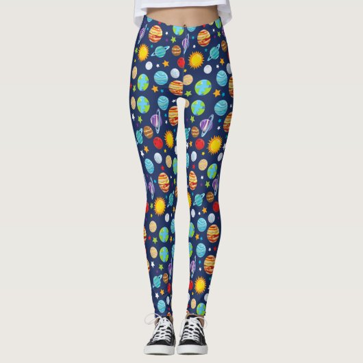 Raummuster, Planeten, Sterne, Kosmos, Galaxie Leggings (Vorderseite)
