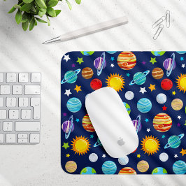 Raummuster, Planeten, Sterne, Kosmos, Galaxie Mousepad