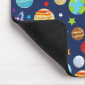 Raummuster, Planeten, Sterne, Kosmos, Galaxie Mousepad (Ecke)