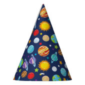 Raummuster, Planeten, Sterne, Kosmos, Galaxie Partyhütchen (Links)