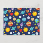 Raummuster, Planeten, Sterne, Kosmos, Galaxie Postkarte (Vorderseite)