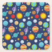 Raummuster, Planeten, Sterne, Kosmos, Galaxie Rechteckiger Pappuntersetzer (Vorderseite)