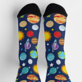 Raummuster, Planeten, Sterne, Kosmos, Galaxie Socken (Oben)