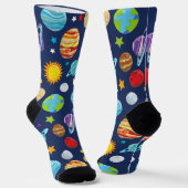 Raummuster, Planeten, Sterne, Kosmos, Galaxie Socken (Gewinkelt)