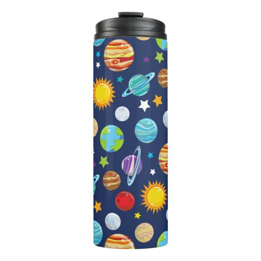 Raummuster, Planeten, Sterne, Kosmos, Galaxie Thermosbecher (Vorderseite)