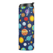 Raummuster, Planeten, Sterne, Kosmos, Galaxie Thermosbecher (Nach links gedreht)