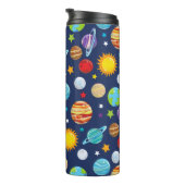 Raummuster, Planeten, Sterne, Kosmos, Galaxie Thermosbecher (Nach rechts gedreht)