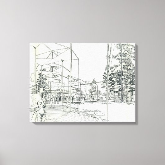 Raumnädel-Luftkonzept Zeichnend Leinwanddruck (Vorderseite)