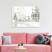 Raumnädel-Luftkonzept Zeichnend Leinwanddruck (Insitu (Wohnzimmer))