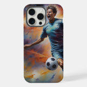 Raumnebel Fußball-Shot iPhone Hülle (Rückseite)