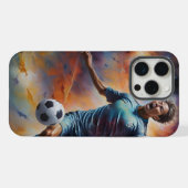 Raumnebel Fußball-Shot iPhone Hülle (Rückseite (Horizontal))