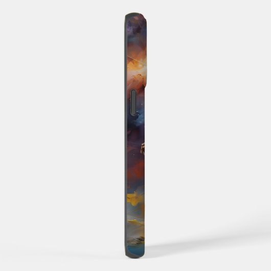 Raumnebel Fußball-Shot iPhone Hülle (Rechte Seite)