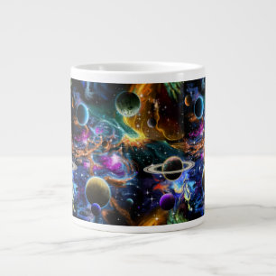 Raumnebel und Planeten Jumbo-Tasse