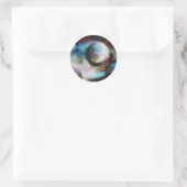 Raumnebel und Sternenkleber Runder Aufkleber (Tasche)