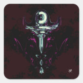 Raumpaarung v1 quadratischer aufkleber (Vorderseite)