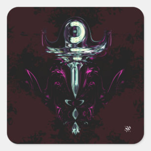 Raumpaarung v1 quadratischer aufkleber