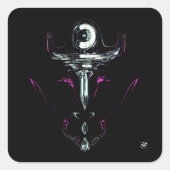 Raumpaarung v2 quadratischer aufkleber (Vorderseite)