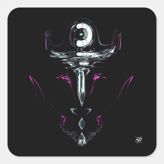 Raumpaarung v2 quadratischer aufkleber (Vorderseite)