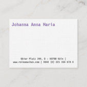 Raumpflege Visitenkarten Visitenkarte (Rückseite)