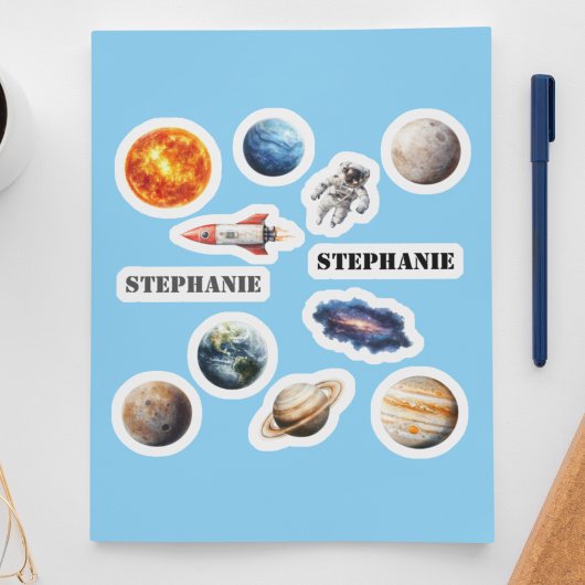 Raumplaner Astronautenraketenname Aufkleber