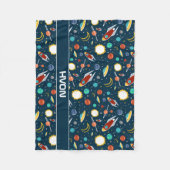 Raumplaner für Raketen Fleecedecke (Vorderseite)