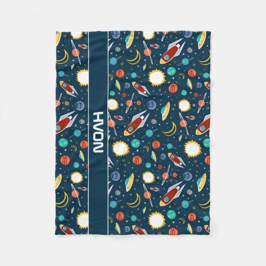 Raumplaner für Raketen Fleecedecke (Vorderseite)