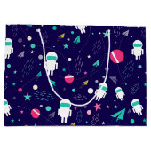 Raumplaner und Astronaut Große Geschenktüte (Rückseite)