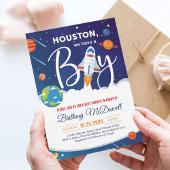 Raumplanet Sonnensystem Es ist eine Baby-Dusche Einladung