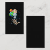 Raumplaneten Balloons Geburtstagsastronaut Visitenkarte (Vorne/Hinten)