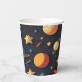 Raumplaneten Pappbecher (Rückseite)