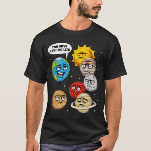 Raumplanets Astronomie T-Shirt (Vorderseite)