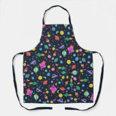 Raumplanets Raketen Raumschiff Moons farbenfroh Schürze (Vorderseite)