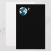 Raumrakete Briefpapier (Vorne/Hinten)