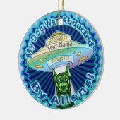 Raumschiff-Alien Entführung von Hunden Keramik Ornament (Links)