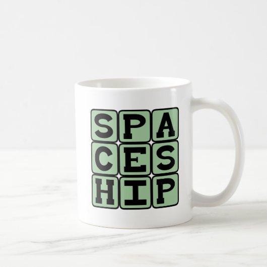 Raumschiff, Alien Schiff Kaffeetasse (Rechts)