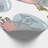 Raumschiff-Astronaut mit Phaser Geschenkpapier