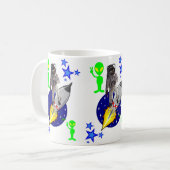 Raumschiff-Astronaut-Tasse Kaffeetasse (Vorderseite Links)