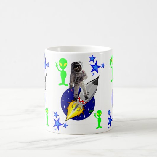 Raumschiff-Astronaut-Tasse Kaffeetasse (Mittel)