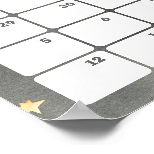 Raumschiff Astronaut Terminkalender Poster (Ecke)