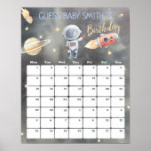 Raumschiff Astronaut Terminkalender Poster (Vorne)