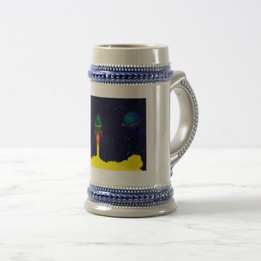 Raumschiff-Astronautin Bierglas (VorderseiteRechts)