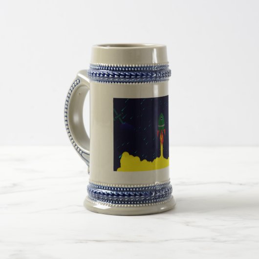 Raumschiff-Astronautin Bierglas (Vorderseite Links)